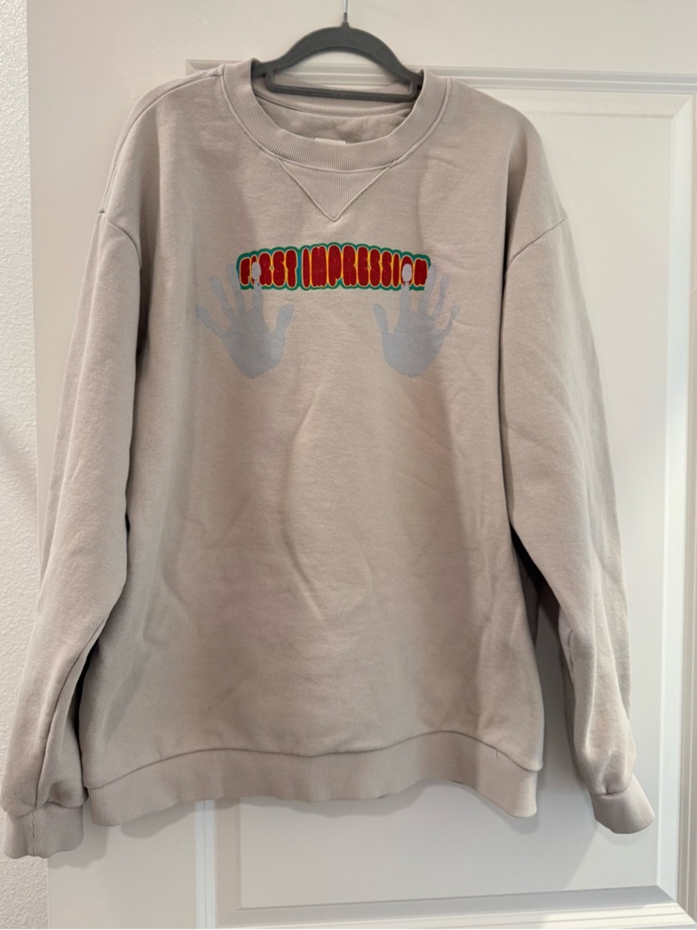 Boys Lie First Impressions Crewneck in Light Gray
